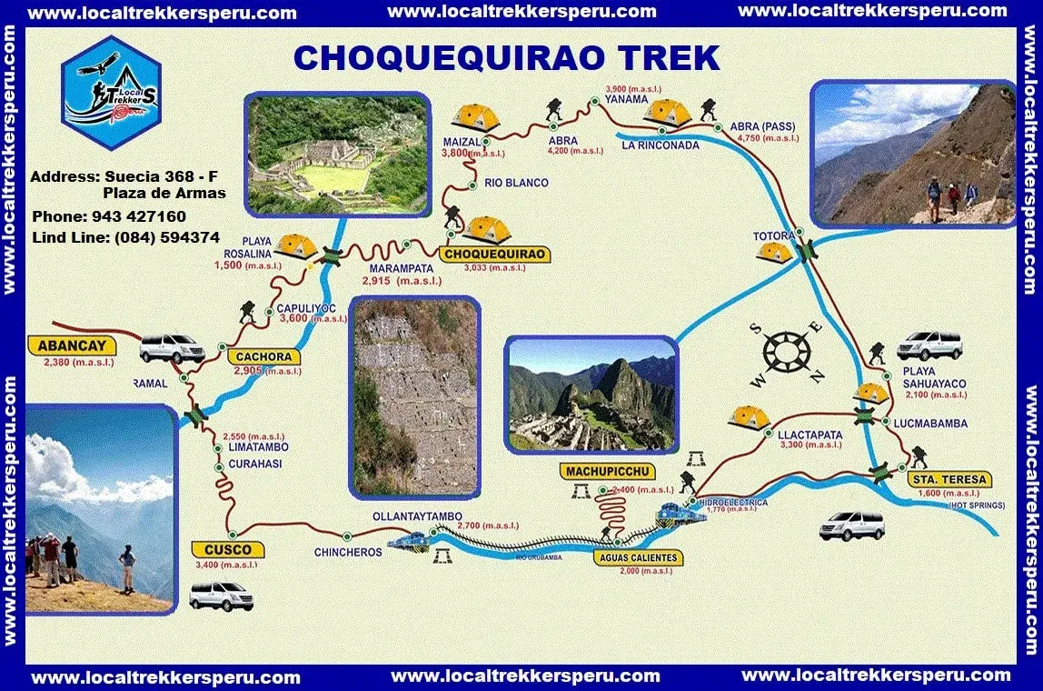 Trek de Choquequirao 4 jours et 3 nuits - Trekkers locaux Pérou - Local Trekkers Peru